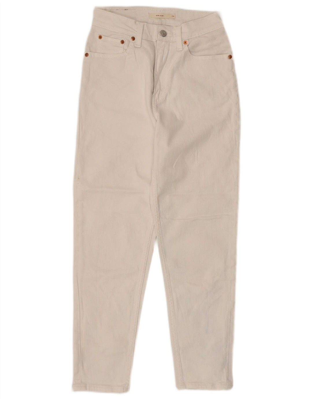 Levi's Jean Mom Cropped Femme W24 L24 Blanc Cassé Coton