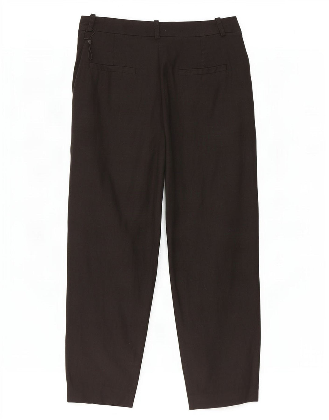 Massimo Dutti Pantalon court pour femme EU 40 Medium W30 L25 Lin noir