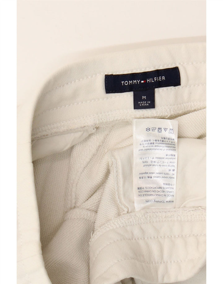 TOMMY HILFIGER Short de Sport Graphique Homme Blanc Moyen Coton