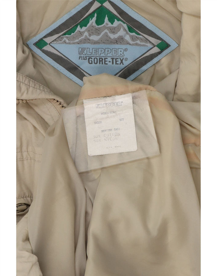KLEPPER Veste utilitaire à capuche Gore-Tex pour homme UK 38 Coton beige moyen
