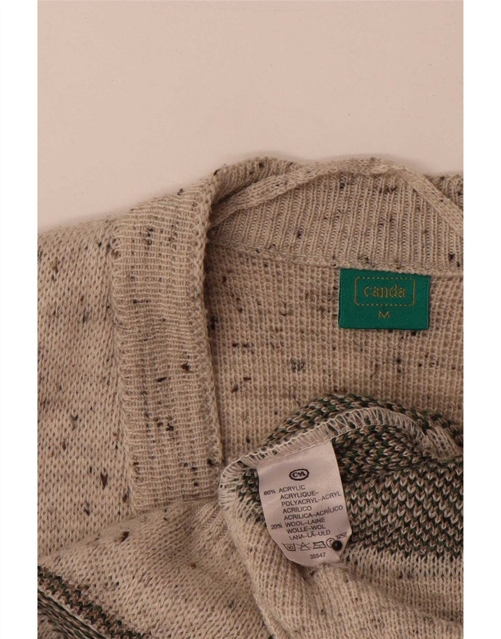 C&A Cardigan Canda Homme Beige Moyen Géométrique Acrylique