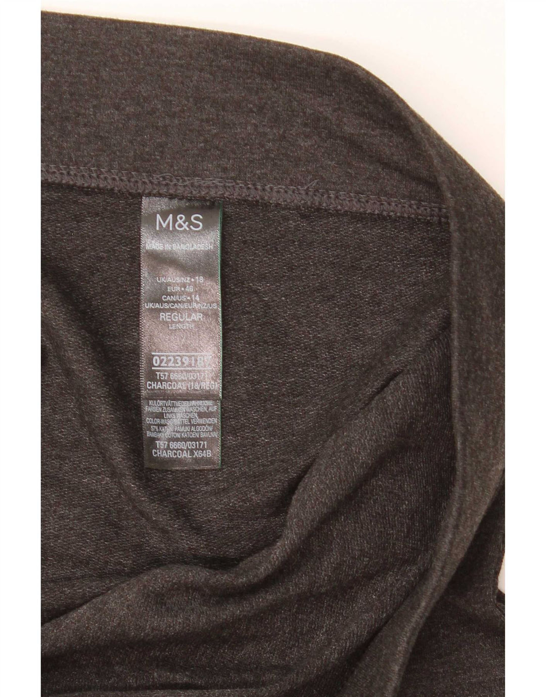 Marks & Spencer Leggings Femme UK 18 XL Coton Gris