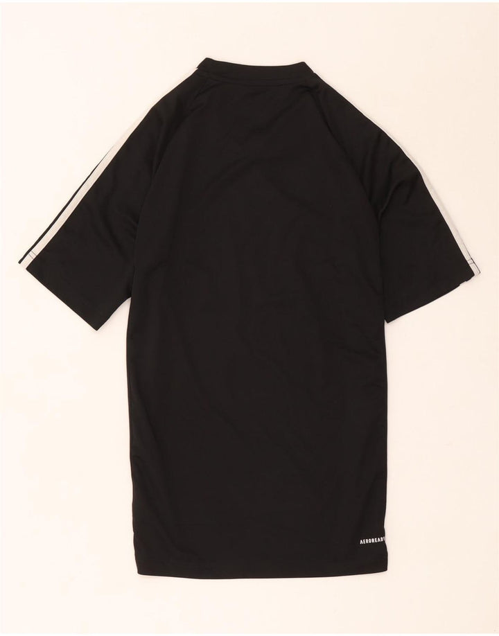 Adidas Hommes Aeroready Graphic T-Shirt Top Petit Noir Polyester