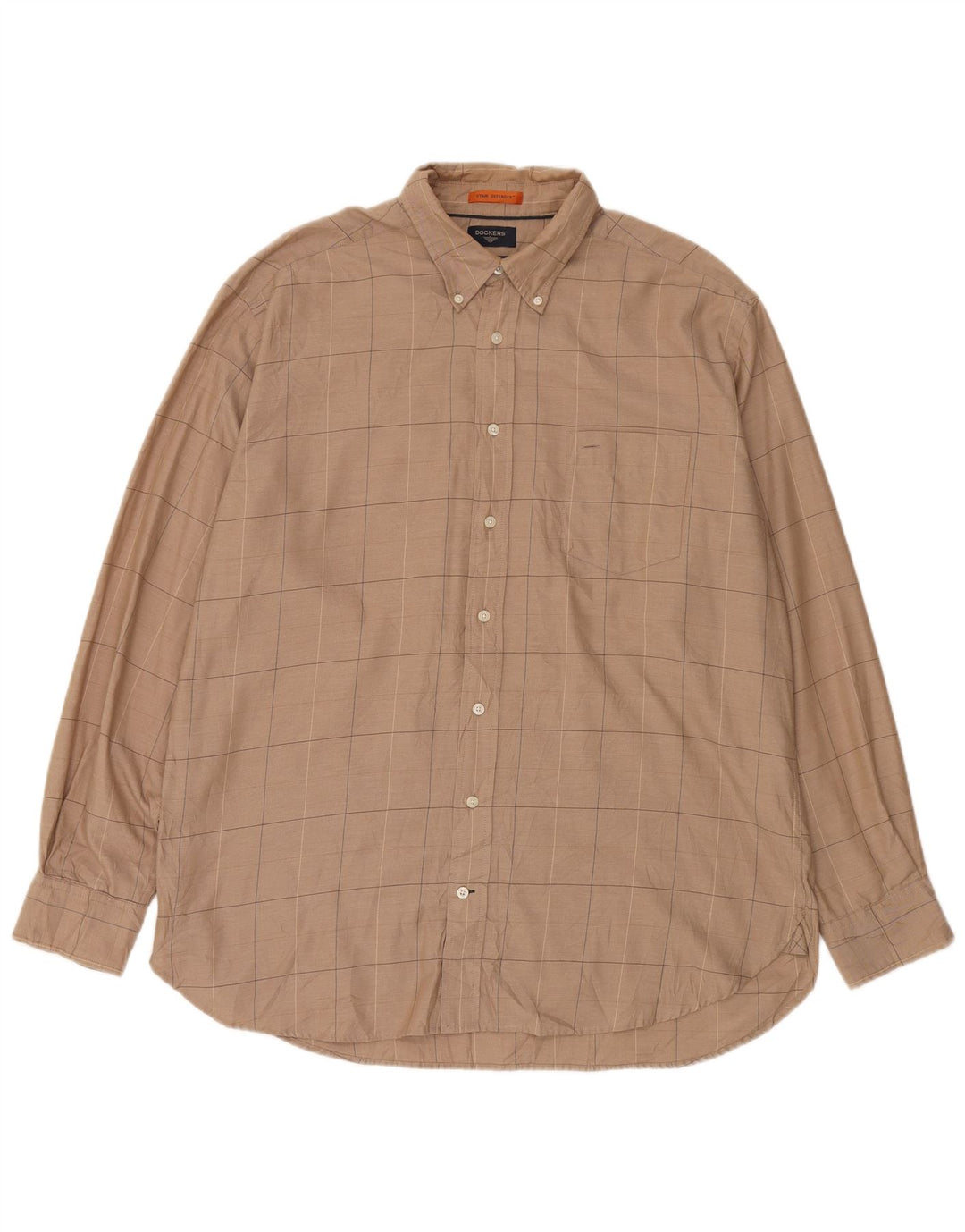 Dockers Chemise Haute Homme XL Marron à Carreaux Coton
