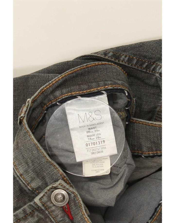 Marks & Spencer Jean droit homme W34 L29 gris coton