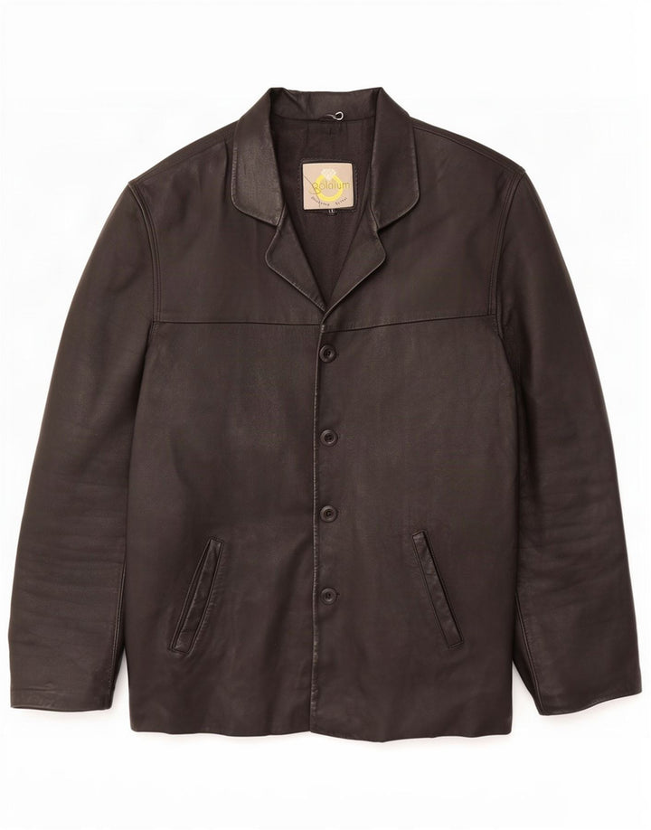 veste en cuir homme vintage UK 40 Grand Noir