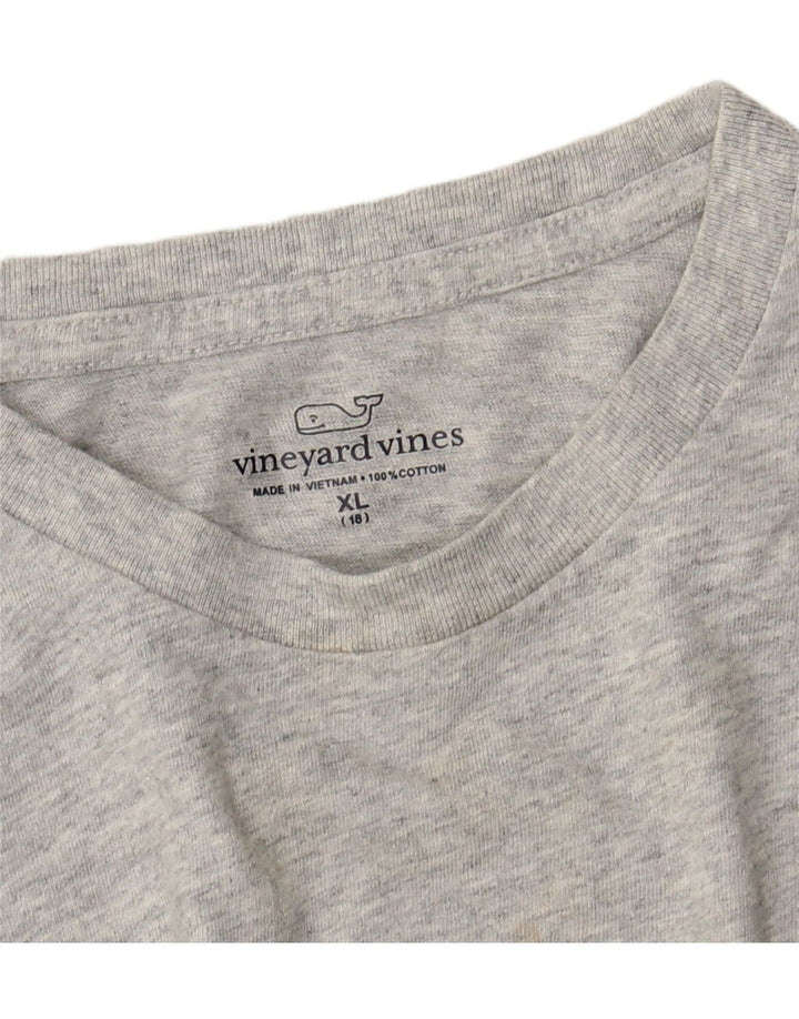 VINEYARD VINES T-shirt graphique pour garçon 15-16 ans XL Gris Colourblock