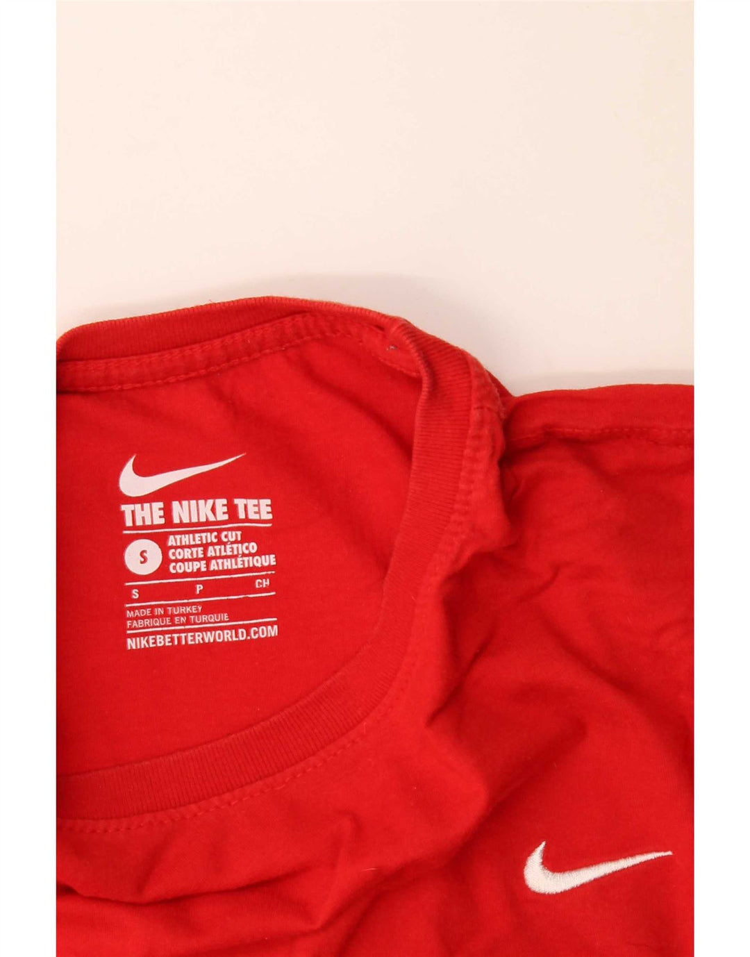 Nike T-shirt coupe athlétique pour homme, petit, rouge
