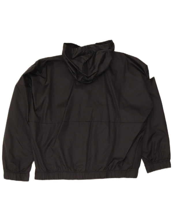 Reebok Veste de survêtement surdimensionnée à capuche pour femme UK 16/18 Large Noir