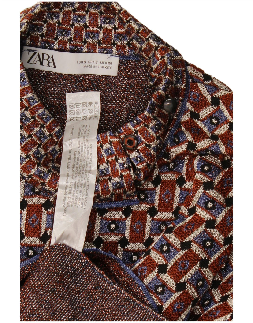 ZARA Pull surdimensionné à col roulé pour femme UK 10 Petit Bordeaux