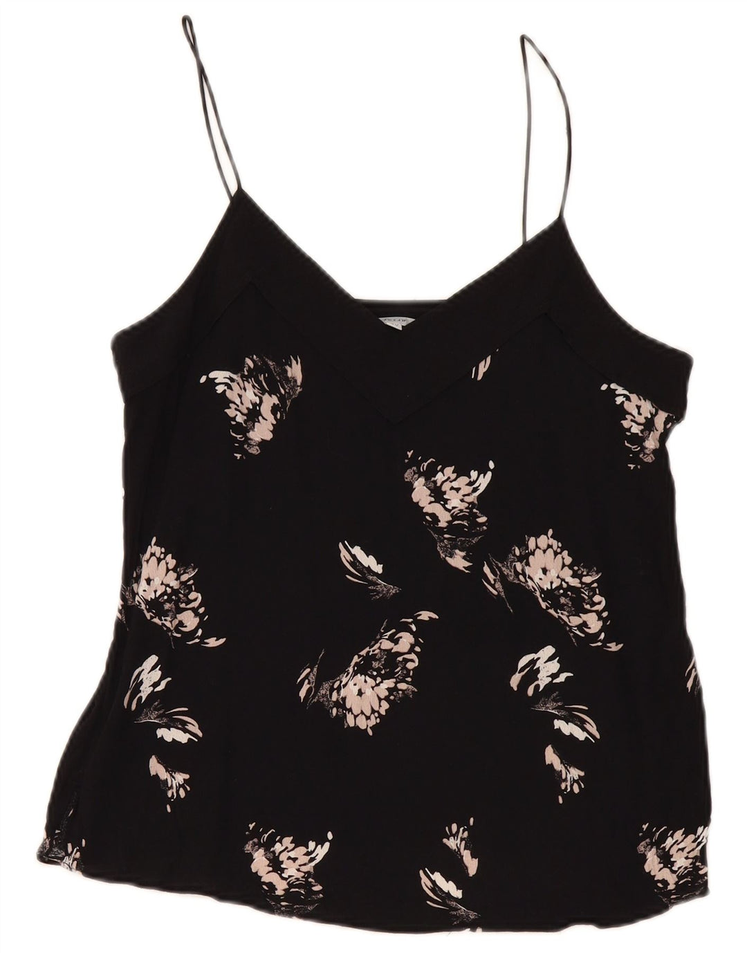 Jigsaw Womens Abstract Pattern Cami Top UK 12 Medium Noir Viscose