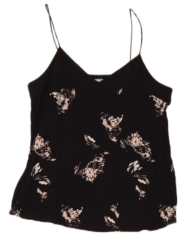 Jigsaw Womens Abstract Pattern Cami Top UK 12 Medium Noir Viscose