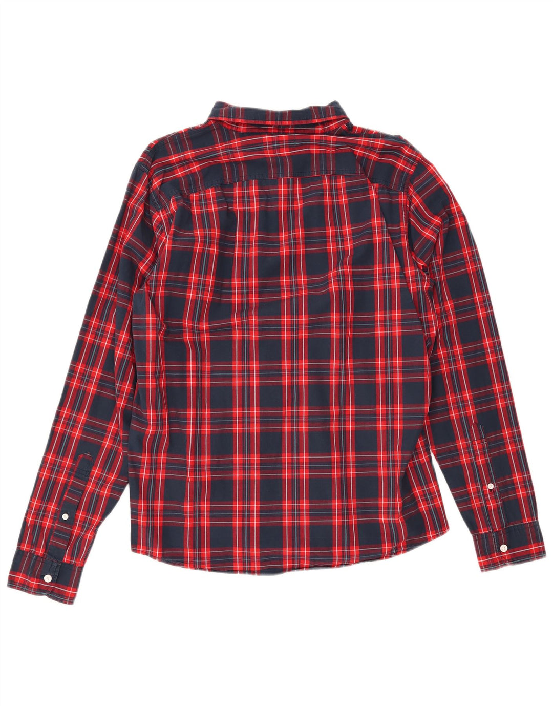 HOLLISTER Chemise en flanelle XL bleu marine à carreaux en coton pour homme