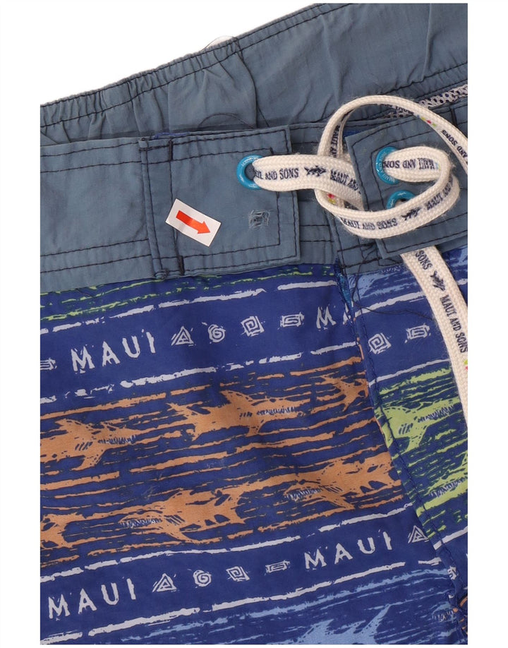 MAUI AND SONS Short de Bain Homme Petit Bleu Rayé Polyamide