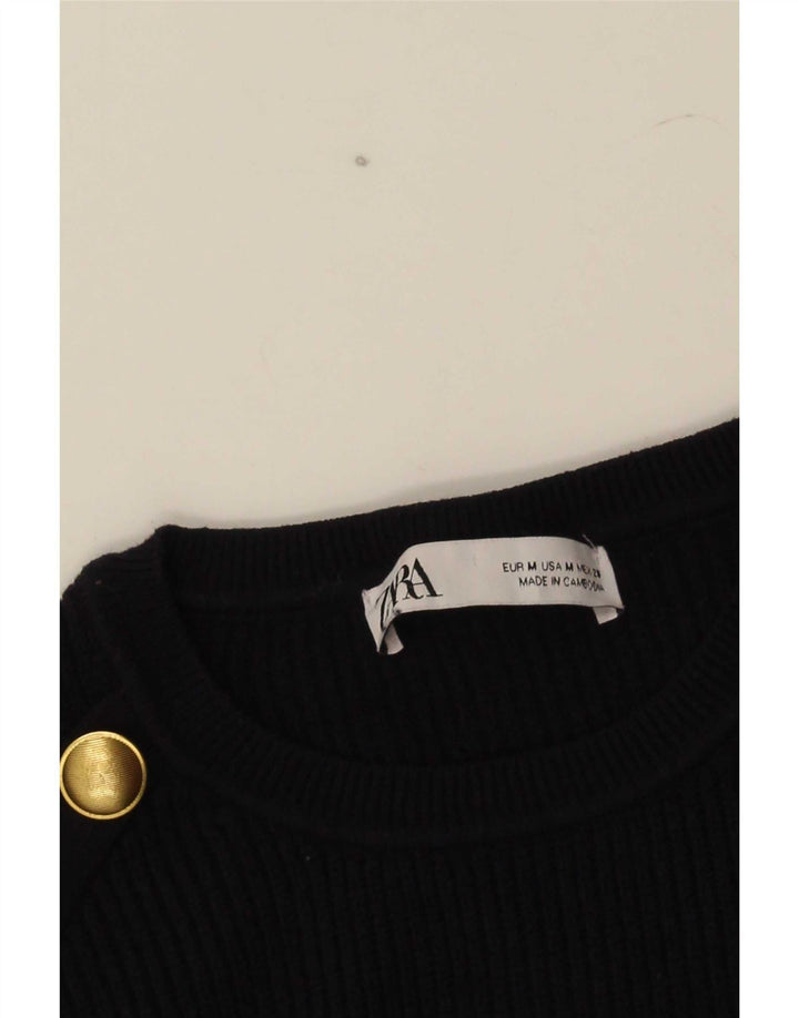Zara Pull ras du cou pour femme UK 12 Bleu marine moyen