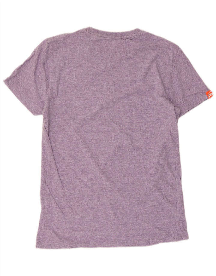 SUPERDRY T-Shirt Homme Violet Moyen Coton