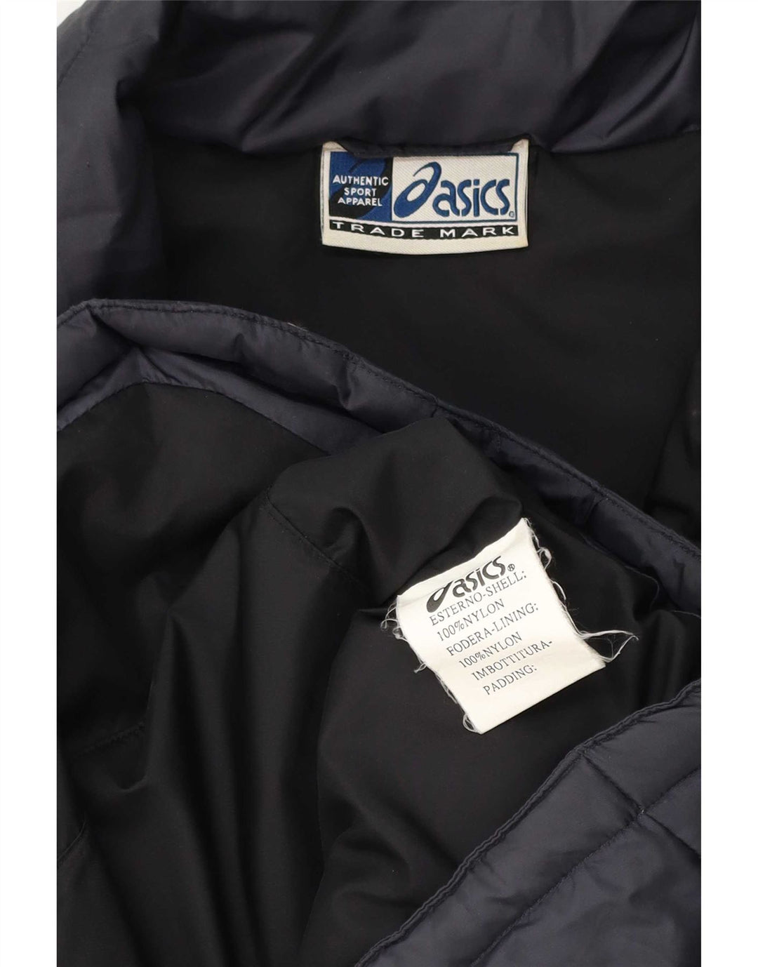 Asics Gilet rembourré pour homme UK 40 Large Bleu marine Nylon