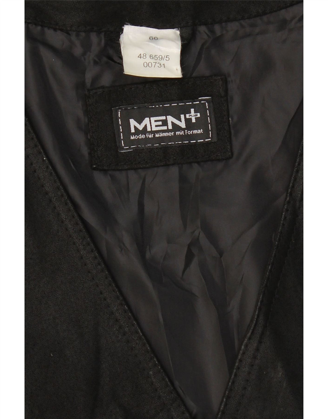 VINTAGE Mens Suede Waistcoat IT 48 Medium Black Leather Vintage Vintage and Second-Hand Vintage from Messina Hembry 