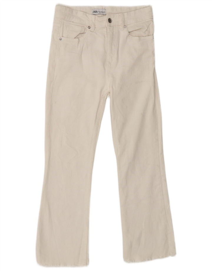 Zara Jean bootcut taille haute pour femme EU 38 Small W28 L25 Blanc