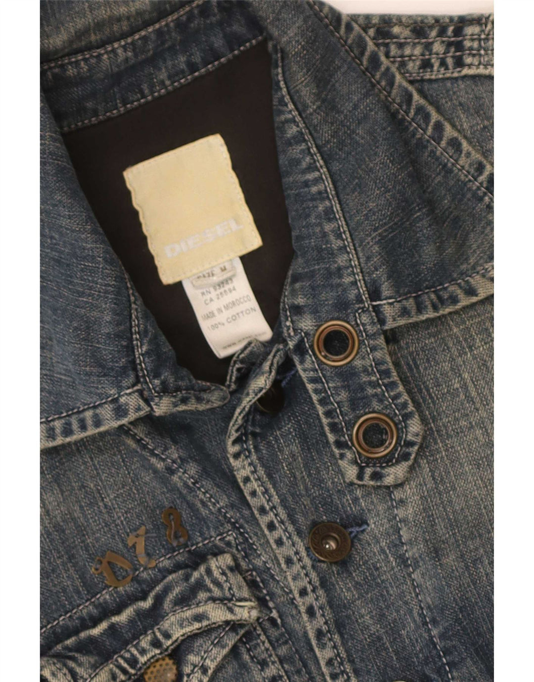Diesel Veste en jean pour femme UK 12 Bleu moyen Coton