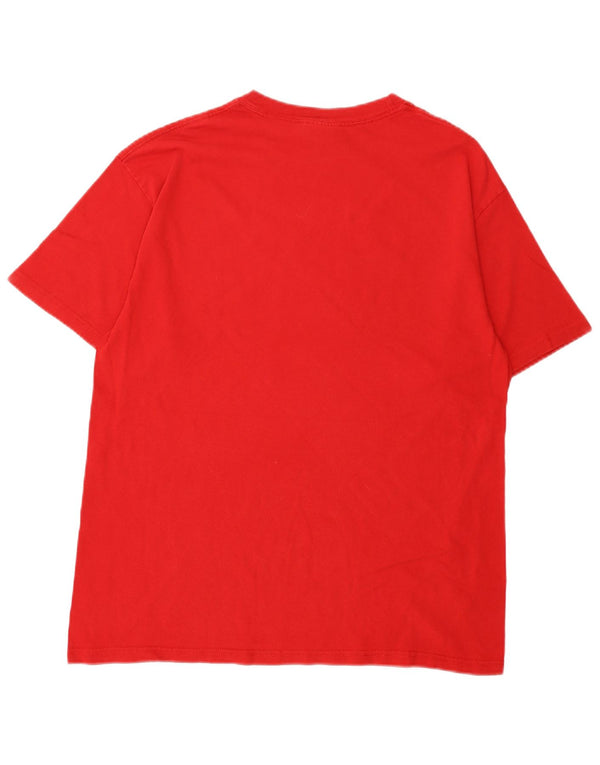 Adidas T-Shirt Graphique Homme Rouge Moyen Coton