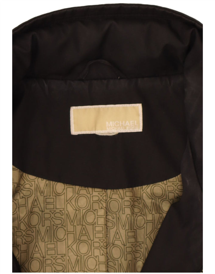 Michael Kors Veste utilitaire à capuche pour femme UK 18 XL Noir Polyester