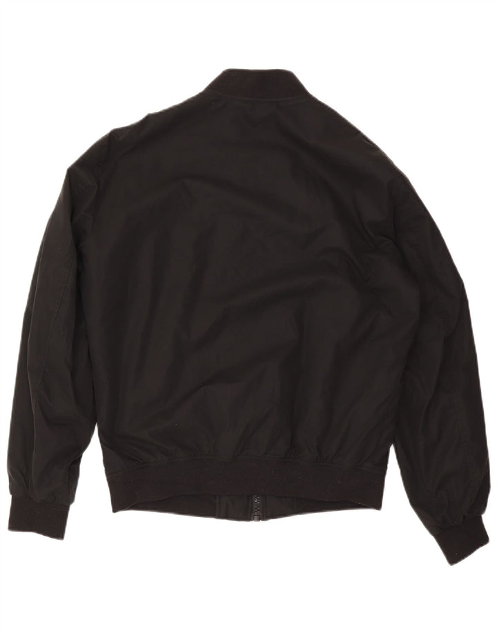 Zara Mens Loose Fit Bomber Jacket UK 36 Petit Noir Polyester