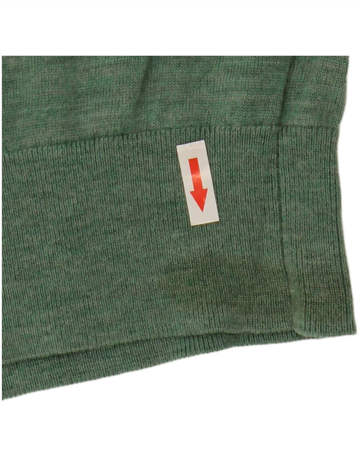 John Lewis Pull à col rond pour homme en laine mérinos vert moyen
