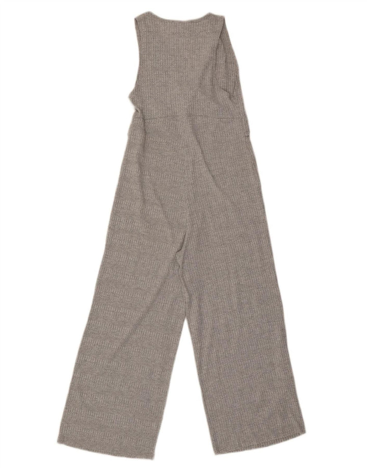 Zara Combinaison en tricot sans manches pour femme UK 8 Petit polyester rayé gris