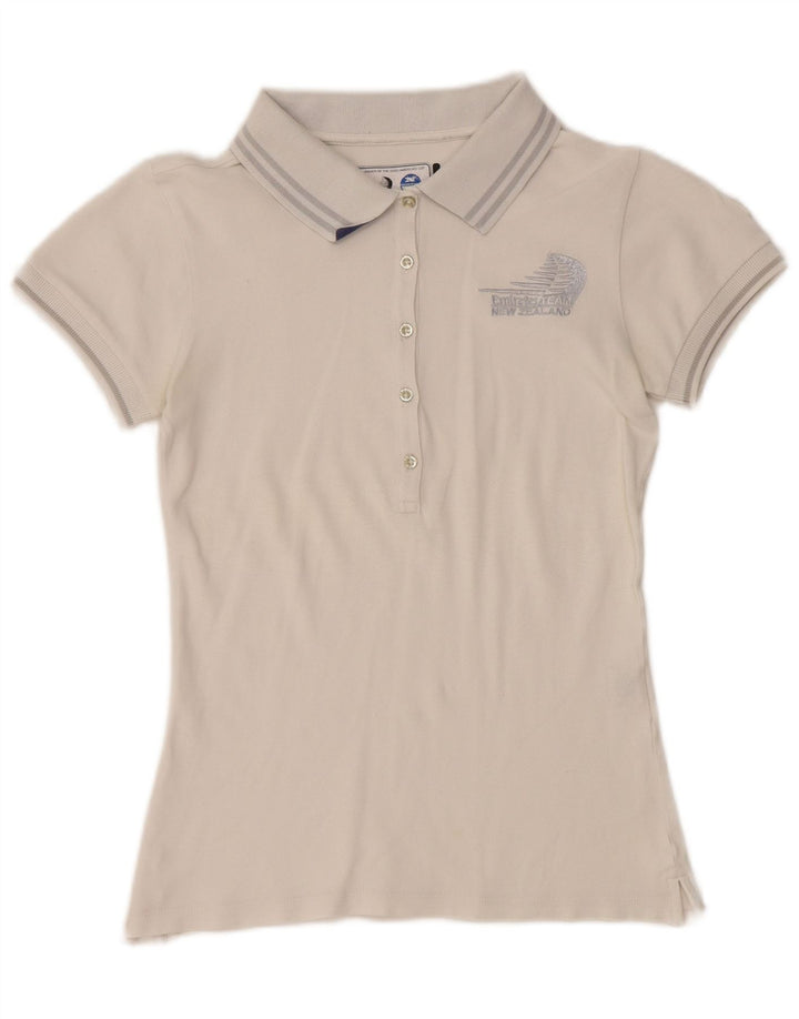 NORTH SAILS Polo graphique Nouvelle-Zélande pour femme UK 6 XS Blanc
