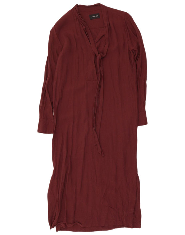 Marks & Spencer Robe longue autographe pour femme UK 10 Petit Bordeaux