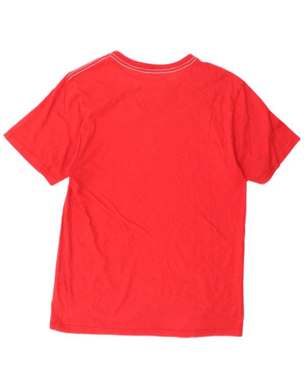 Adidas Mens Graphic T-Shirt Top Medium Red Cotton