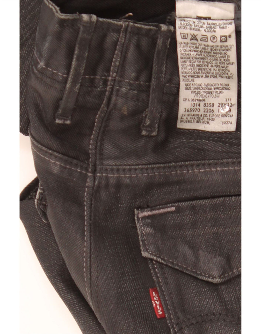 Levi's Jean Droit Homme W29 L32 Noir Coton