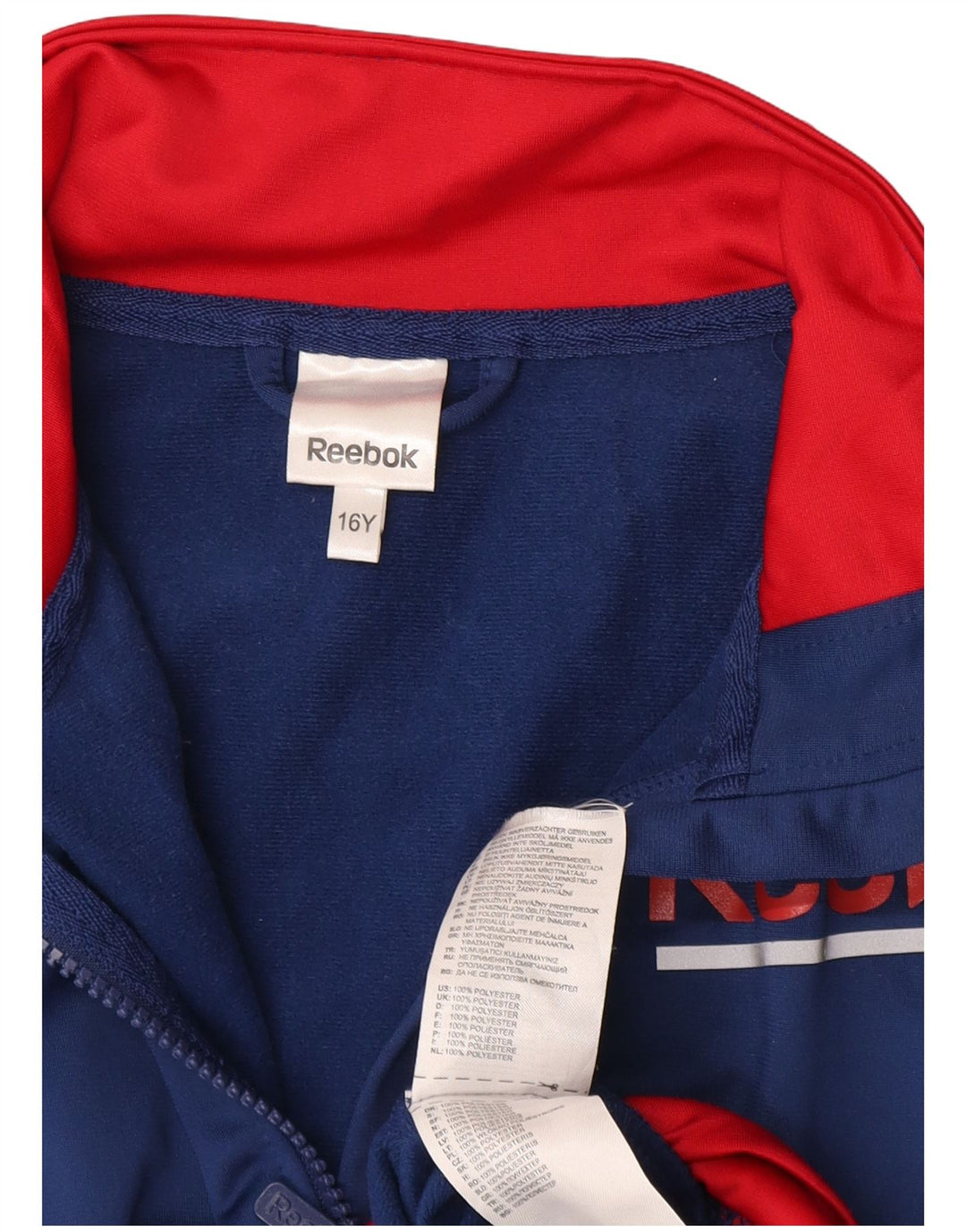 Reebok Veste de Survêtement Graphique Garçon 15-16 ans Bleu Marine Colourblock