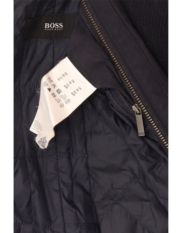 Hugo Boss Pardessus pour homme EU 50 Grande laine bleu marine