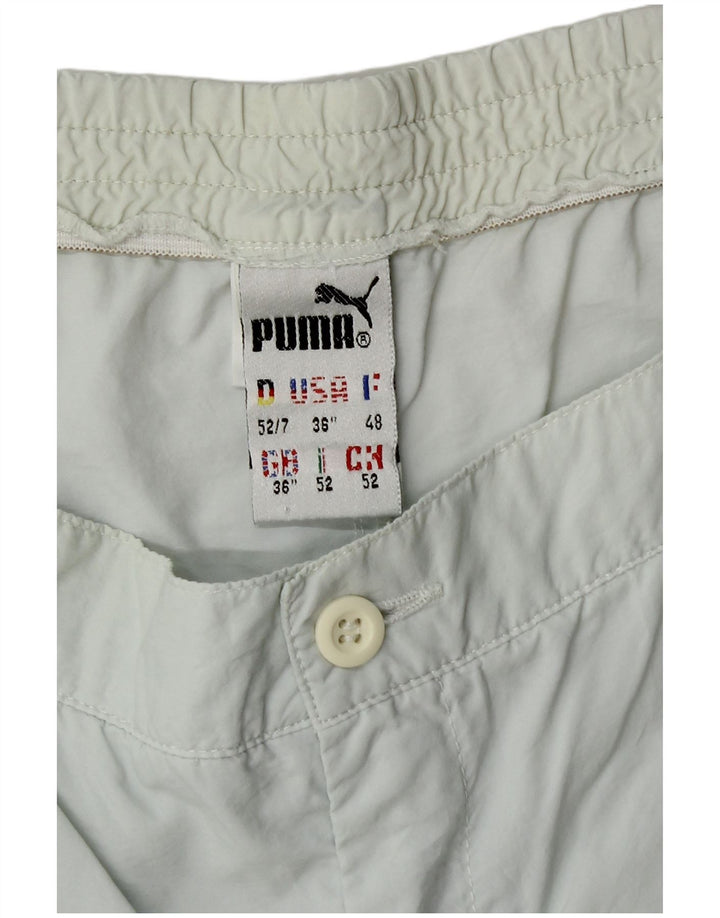 Puma Short Chino Pegged Homme W36 Large Rayé Bleu Polyamide