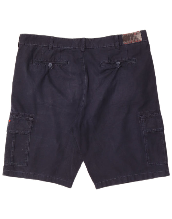 Mistral Short Cargo Homme IT 54 2XL W38 Bleu Marine Coton
