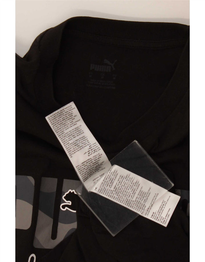 Puma T-Shirt Graphique Homme Noir Moyen Coton