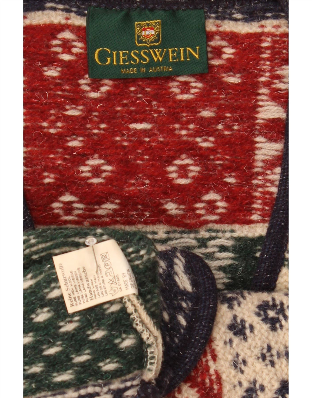 Giesswein Cardigan Femme Pull EU 42 Large Multicolore Géométrique