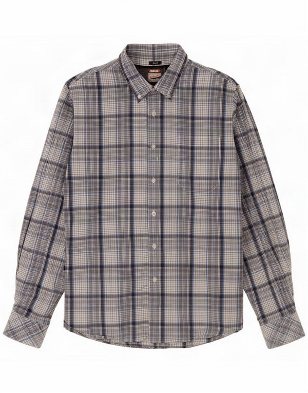 Tommy Hilfiger Chemise cintrée graphique pour homme XL en coton à carreaux bleus