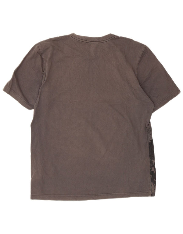 Adidas T-shirt à motif abstrait pour homme, petit, gris, coton