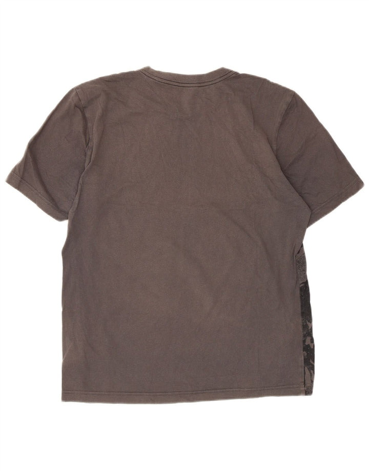 Adidas T-shirt à motif abstrait pour homme, petit, gris, coton
