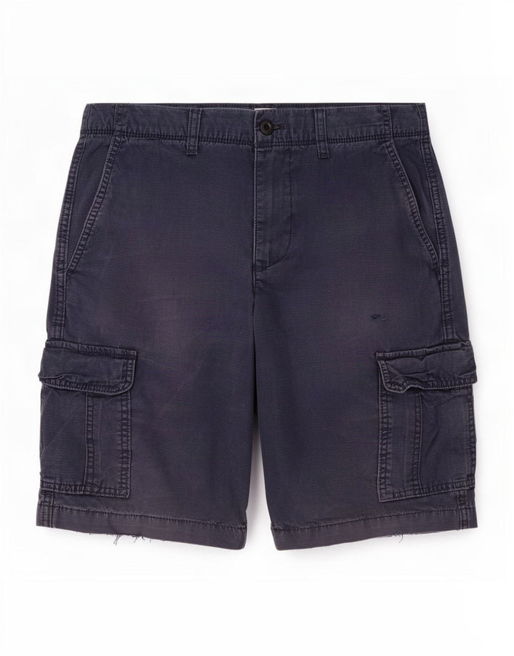 Short Cargo Homme Gap W28 Coton Rayé Bleu Marine Moyen