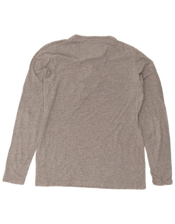 Jack & Jones Haut à manches longues pour hommes en coton moucheté gris moyen