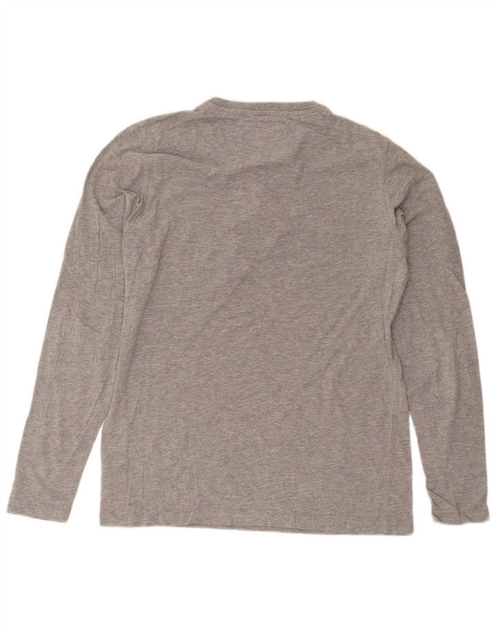 Jack & Jones Haut à manches longues pour hommes en coton moucheté gris moyen