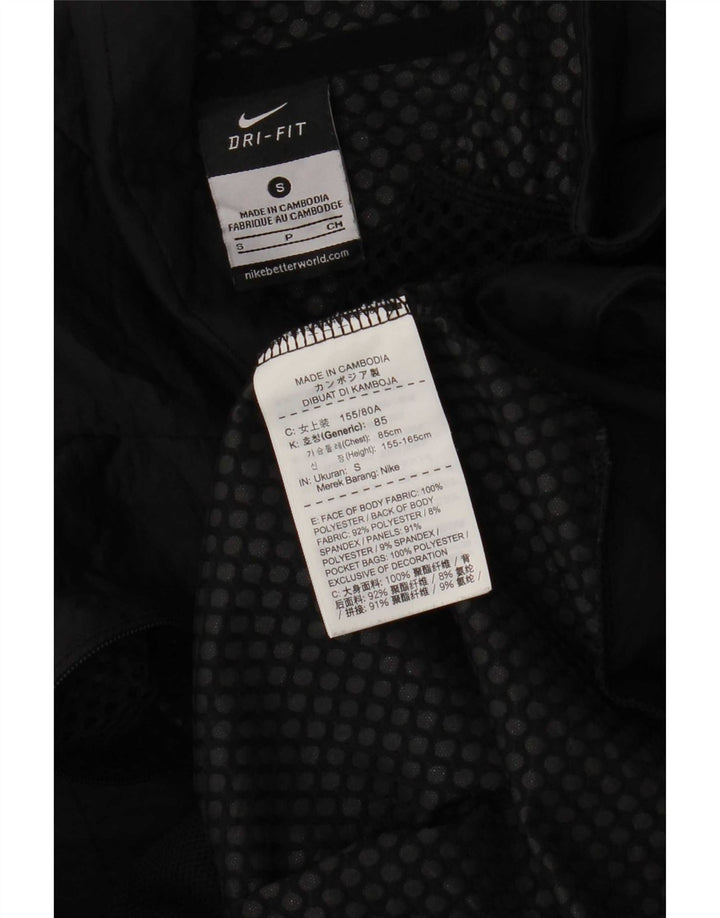 Nike Hommes Dri Fit Zip Neck Pull Survêtement Haut Petit Noir Polyester