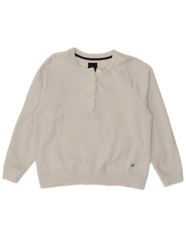 Crew Clothing Sweat-shirt pour femme UK 14 Grand coton blanc