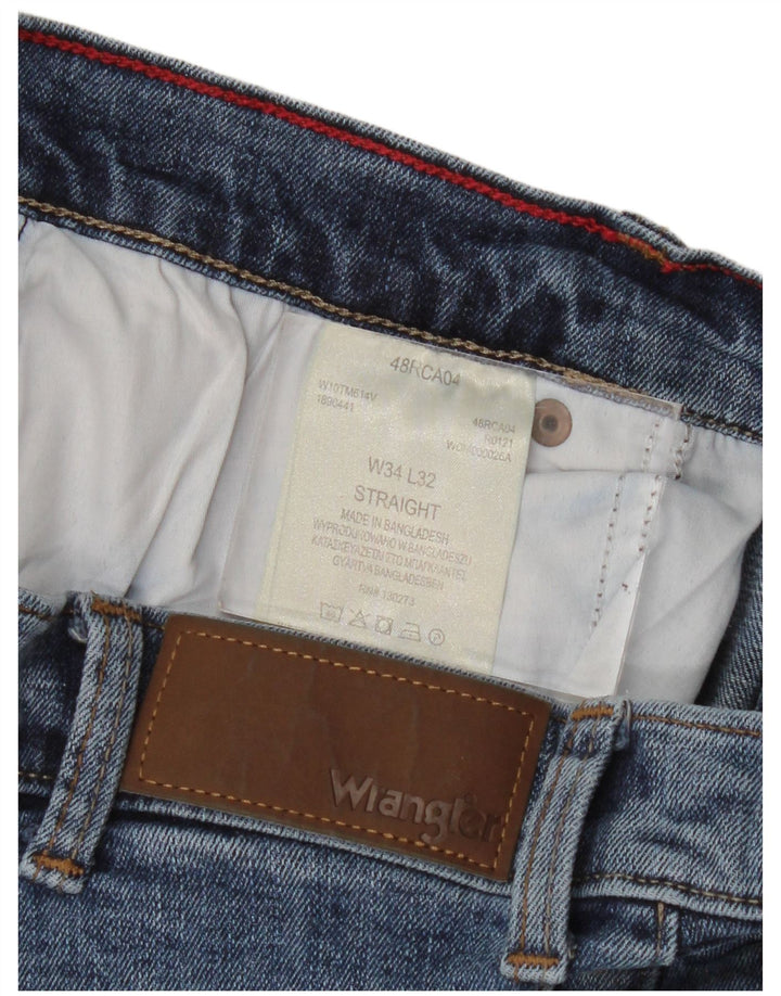 Wrangler Jean droit homme W34 L32 bleu coton