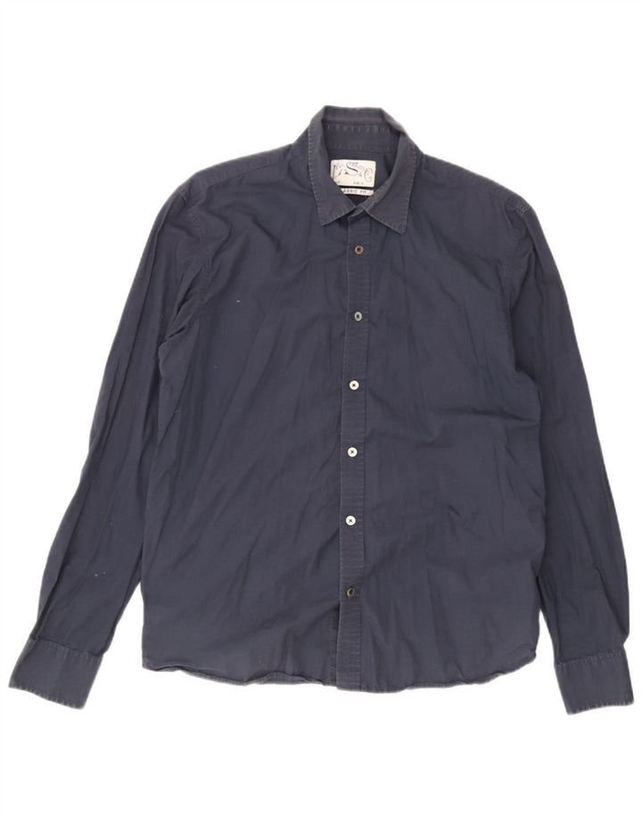 Levi's Chemise Coupe Classique Homme Bleu Marine Moyen Coton