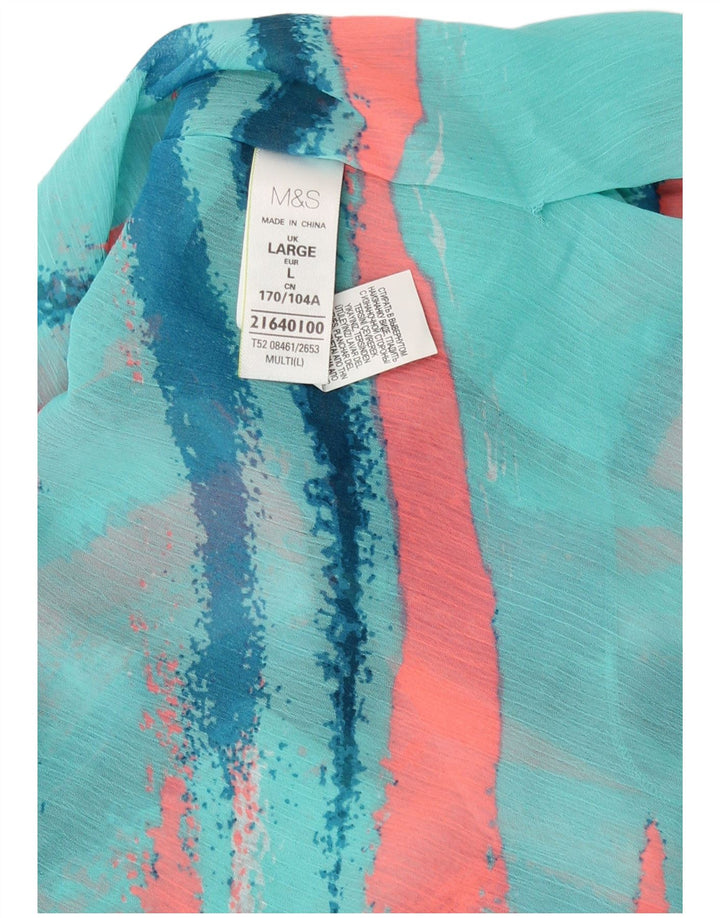 Marks & Spencer Robe caftan pour femme UK 16 Grandes rayures multicolores